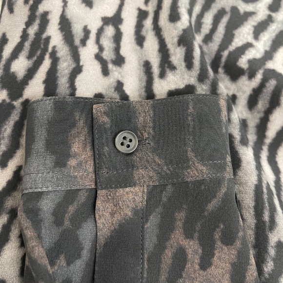 All Saints Silk Shirt Dress - Helle Sinai Big Cat Print, A BEAUTY ~ Size 8 - Picture 6 of 12